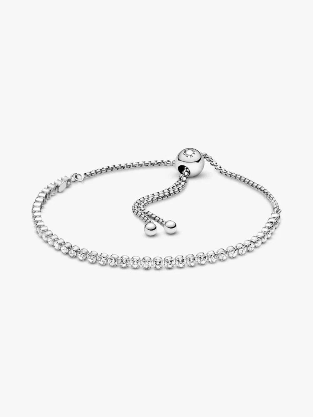 Pandora Silver Sparkle Adjustable Tennis Bracelet
